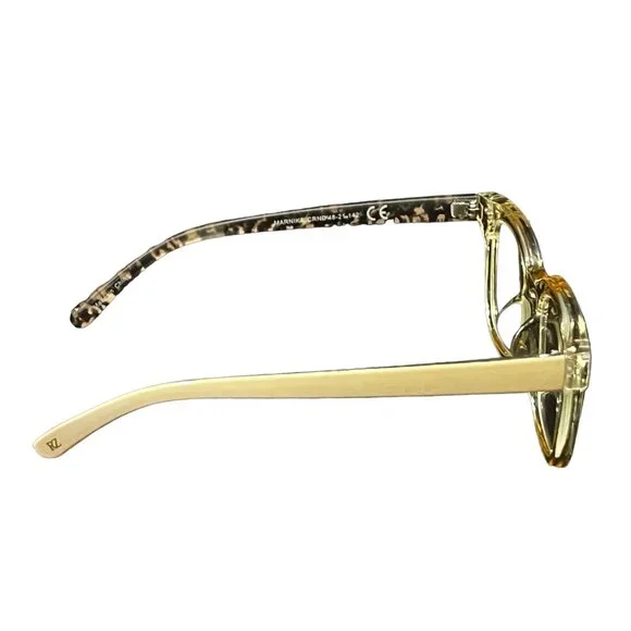 Rachel Zoe RZ Marnika Blue Light Blocker Fashion Glasses Womens Beige Animal Pri - Picture 9 of 12